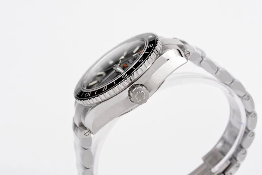 Planet Ocean 600M GMT 43.5mm VSF 1:1 Best Edition Black Dial on SS Bracelet A8605 Super Clone – Image 8