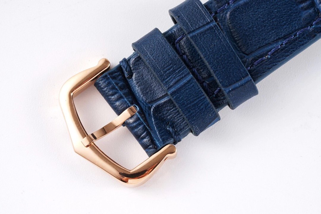 Santos De Cartier 38mm Mens Blue RG/LE Wht F1 Swiss Quartz – Image 8