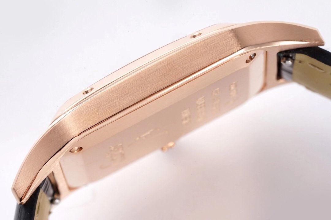 Santos De Cartier 38mm Mens Black RG/LE Wht F1 Swiss Quartz – Image 3