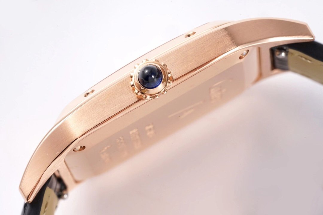 Santos De Cartier 38mm Mens Black RG/LE Wht F1 Swiss Quartz – Image 5