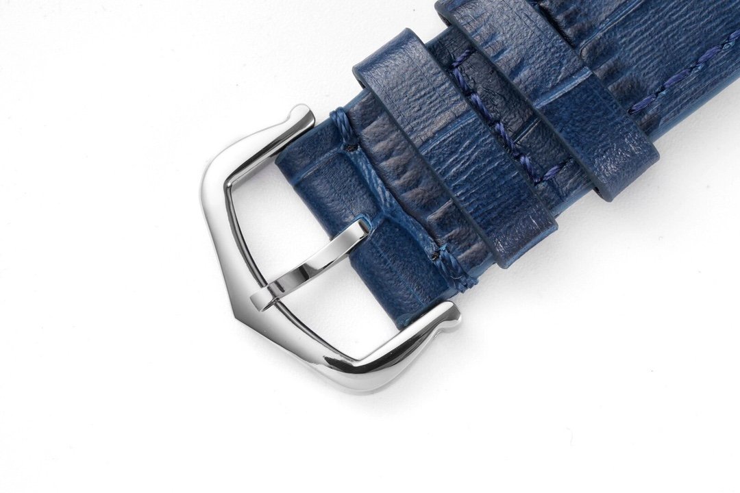 Santos De Cartier 38mm Mens Blue SS/LE Wht F1 Swiss Quartz – Image 5