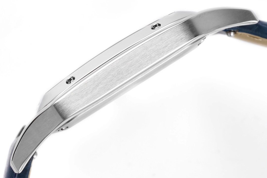 Santos De Cartier 38mm Mens Blue SS/LE Wht F1 Swiss Quartz – Image 2