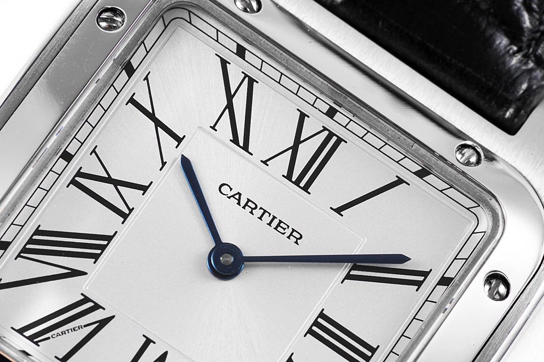 Santos De Cartier 36mm Mens Black SS/LE Wht F1 Swiss Quartz – Image 4