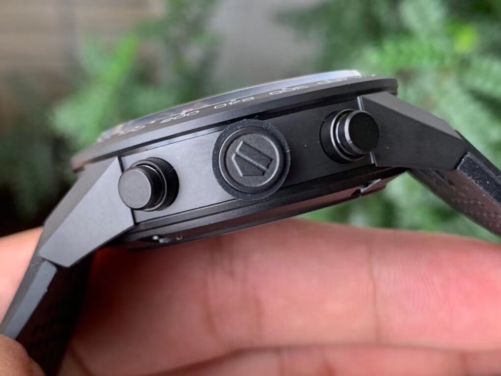 Calibre Heuer 01 Chrono SS/PVD XF 1:1 Best Edition Skeleton Dial Red Hand on Black Rubber Strap A1887 – Image 8