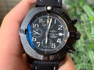 Avenger Chrono PVD Titanium TF 1:1 Best Edition Black Dial on Black Nylon Strap A7750 - Image 6