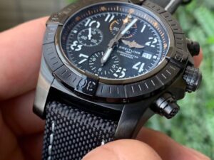 Avenger Chrono PVD Titanium TF 1:1 Best Edition Black Dial on Black Nylon Strap A7750 - Image 7