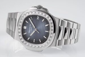 Nautilus 5711 PPF 1:1 Best Edition Blue Dial Diamonds Bezel on SS Bracelet 324CS - Image 6