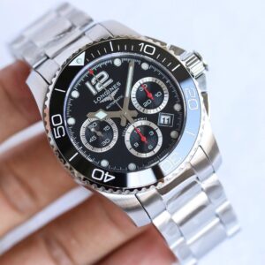 Conquest Real Ceramic Bezel SS ZF 1:1 Best Edition Black dial On SS Bracelet A7750 - Image 3