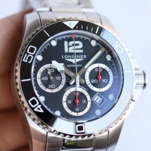 Conquest Real Ceramic Bezel SS ZF 1:1 Best Edition Black dial On SS Bracelet A7750 - Image 4