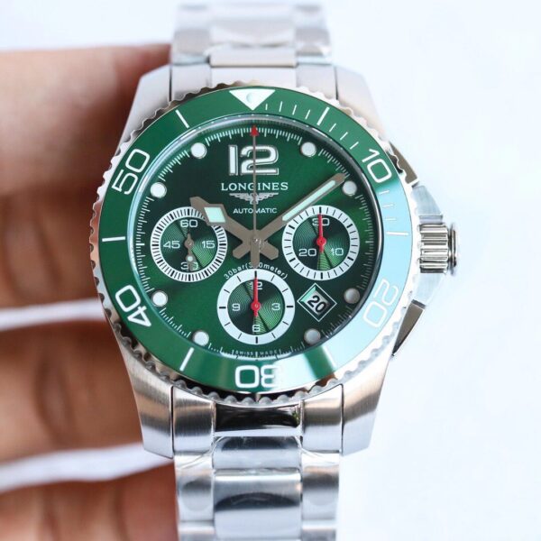 Conquest Real Ceramic Bezel SS ZF 1:1 Best Edition Green dial On SS Bracelet A7750