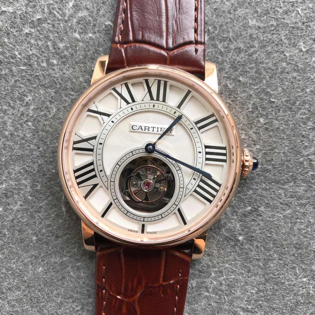 Rotonde De Cartier Tourb RG/LE White BBR Asia Tourb