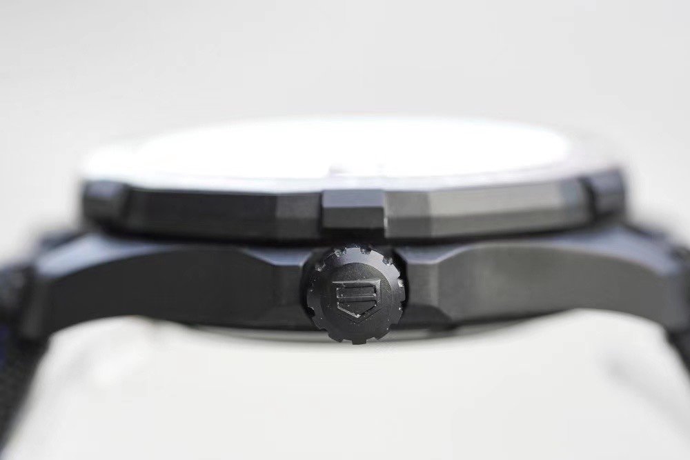 Aquaracer Calibre 5 PVD 41mm TARF 1:1 Best Edition Carbon/Yellow Dial on Black Nylon Strap SW200 – Image 3