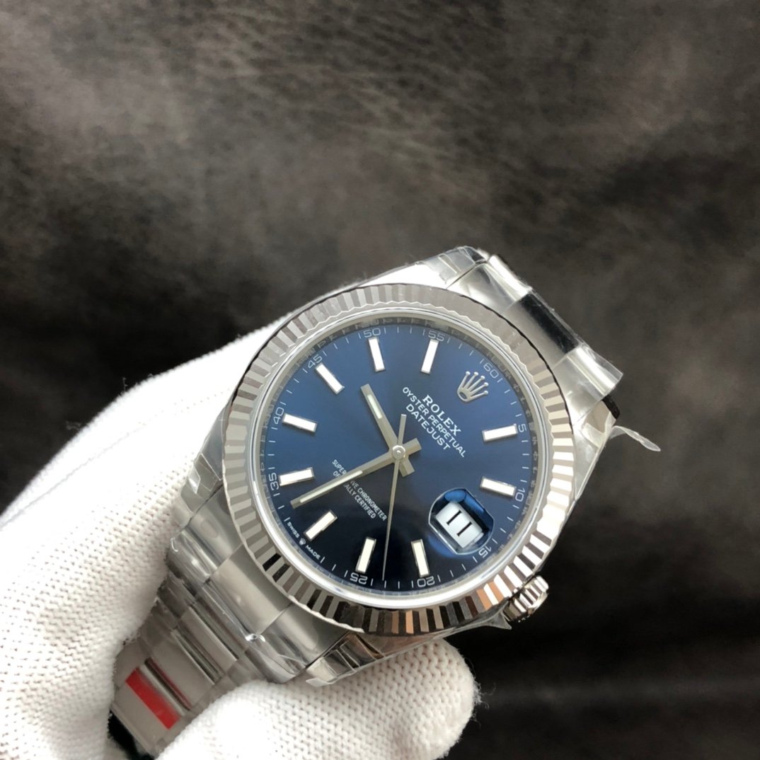DateJust 41 126334 904L SS VSF 1:1 Best Edition Blue Dial on Oyster Bracelet VS3235 – Image 4