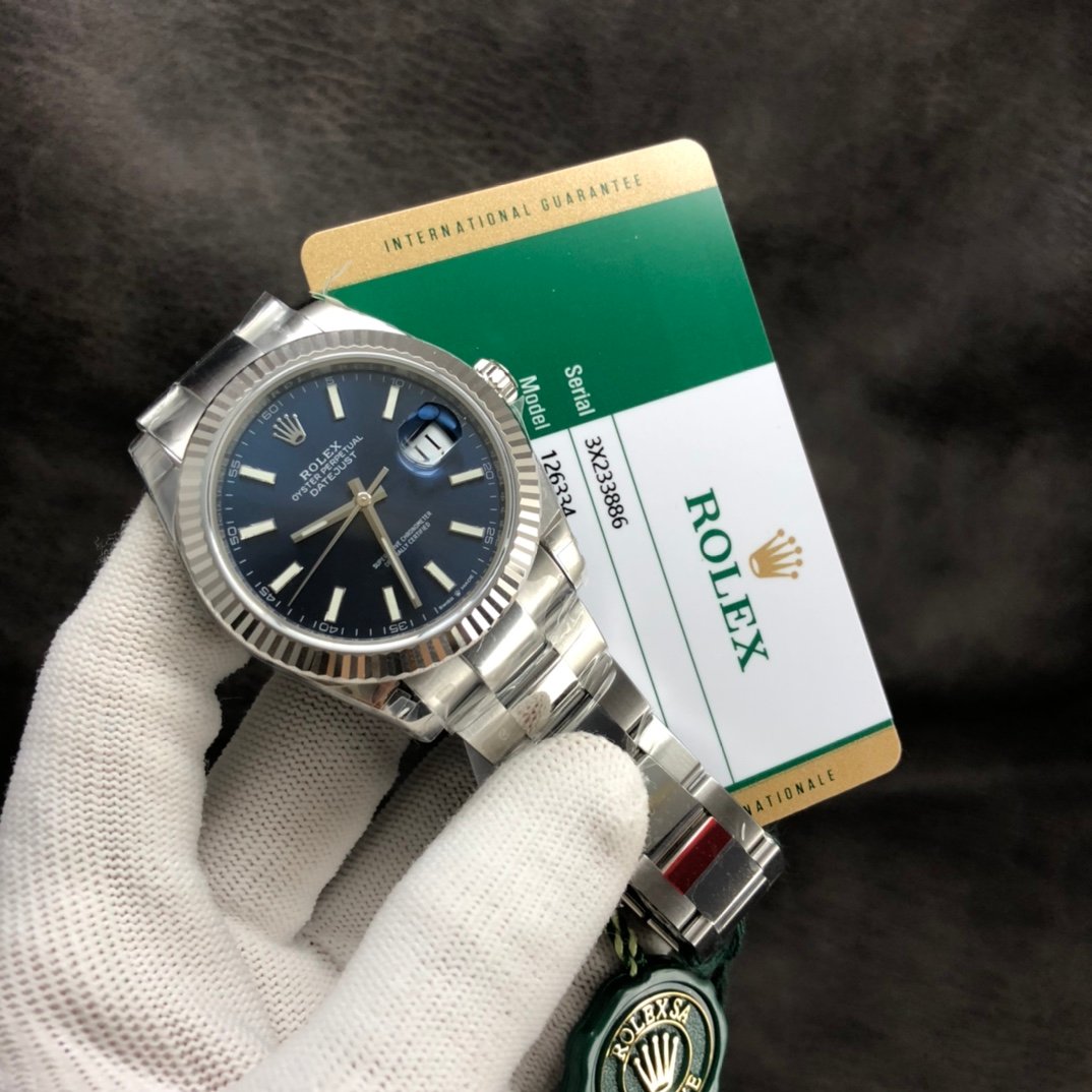 DateJust 41 126334 904L SS VSF 1:1 Best Edition Blue Dial on Oyster Bracelet VS3235 – Image 5