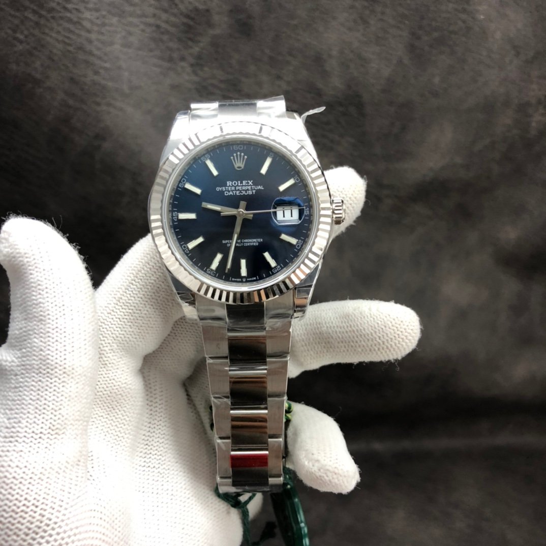 DateJust 41 126334 904L SS VSF 1:1 Best Edition Blue Dial on Oyster Bracelet VS3235 – Image 2