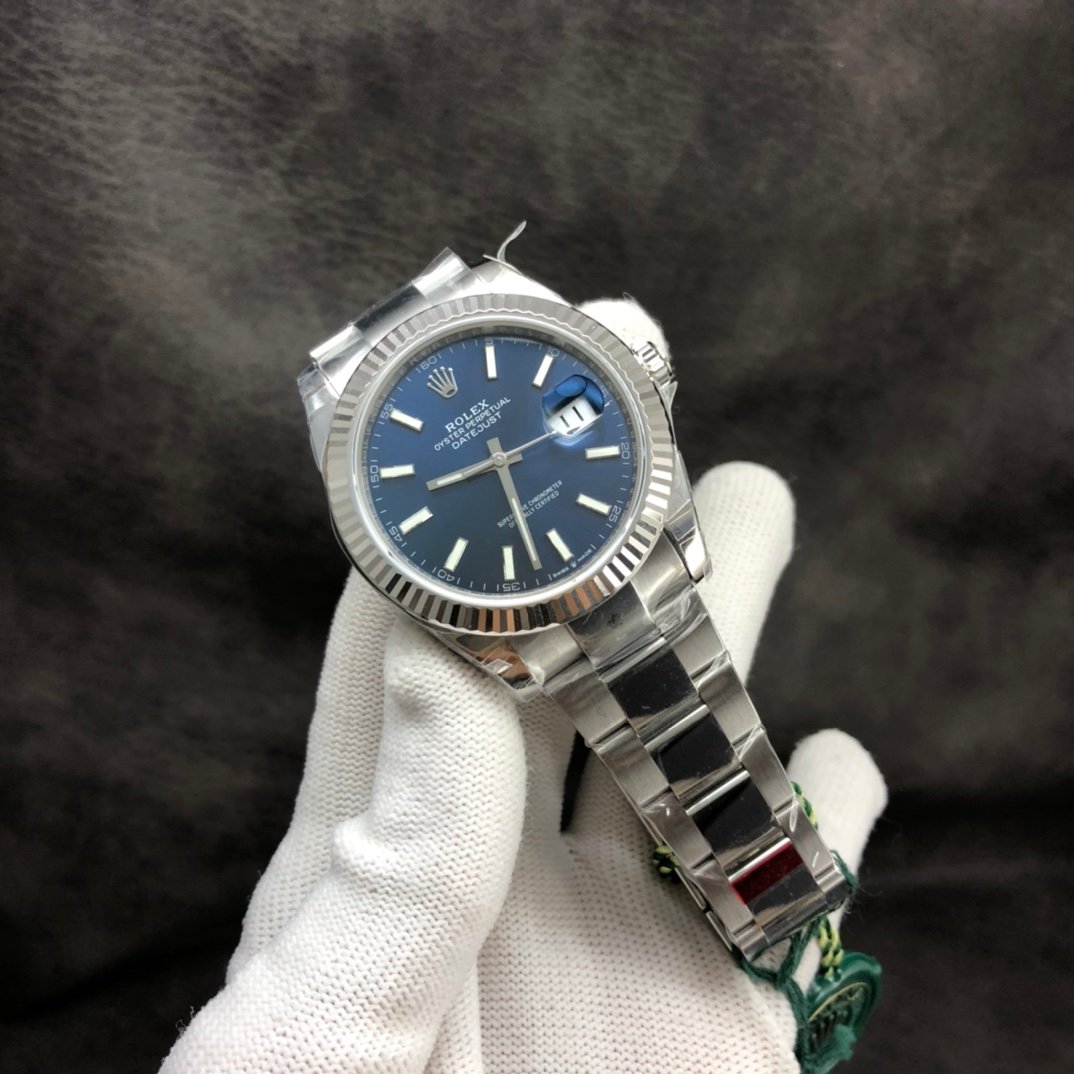 DateJust 41 126334 904L SS VSF 1:1 Best Edition Blue Dial on Oyster Bracelet VS3235 – Image 8