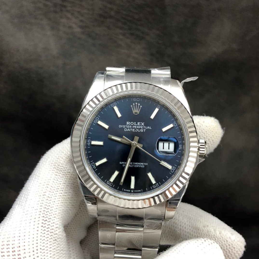 DateJust 41 126334 904L SS VSF 1:1 Best Edition Blue Dial on Oyster Bracelet VS3235 – Image 3