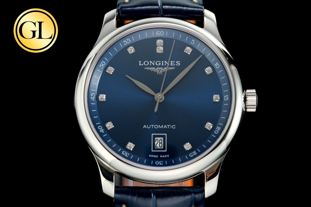 Longines Master Series 38.5mm 1:1 Best Edition Blue dial On Leather Strap