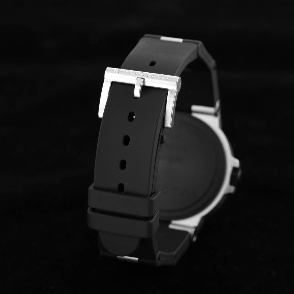 BVLGARI 40mm BVF Best Edition White Dial on Black rubber A2892 – Image 4