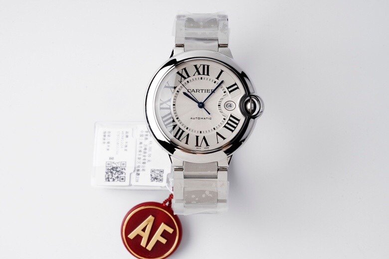 Ballon Bleu 42mm SS AF 1:1 Best Edition White Texture Dial on SS Bracelet A2892 More details