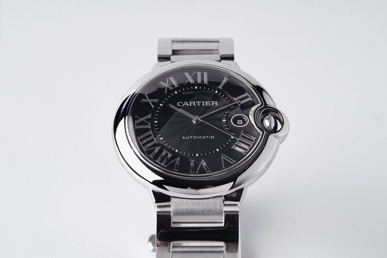 Ballon Bleu 42mm SS AF 1:1 Best Edition Black Texture Dial on SS Bracelet A2892 – Image 5