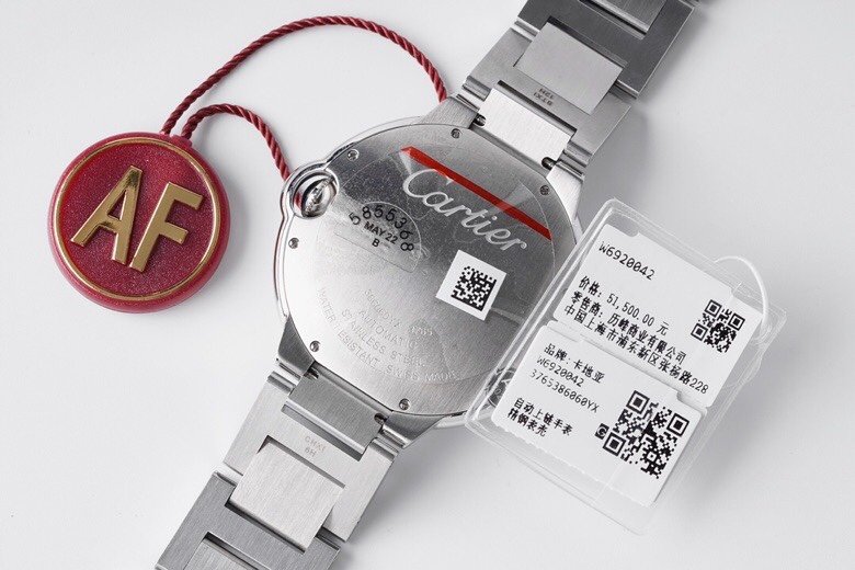 Ballon Bleu 42mm SS AF 1:1 Best Edition Black Texture Dial on SS Bracelet A2892 – Image 7