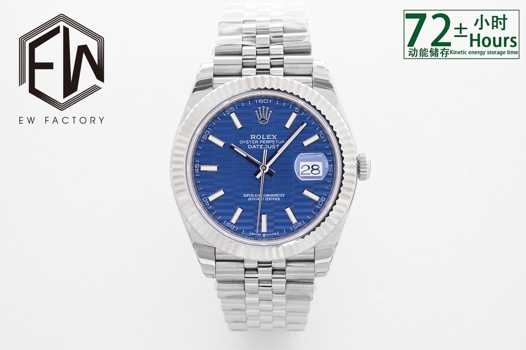 DateJust2 41mm Jub SS/SS Blue/Stk EWF A3235