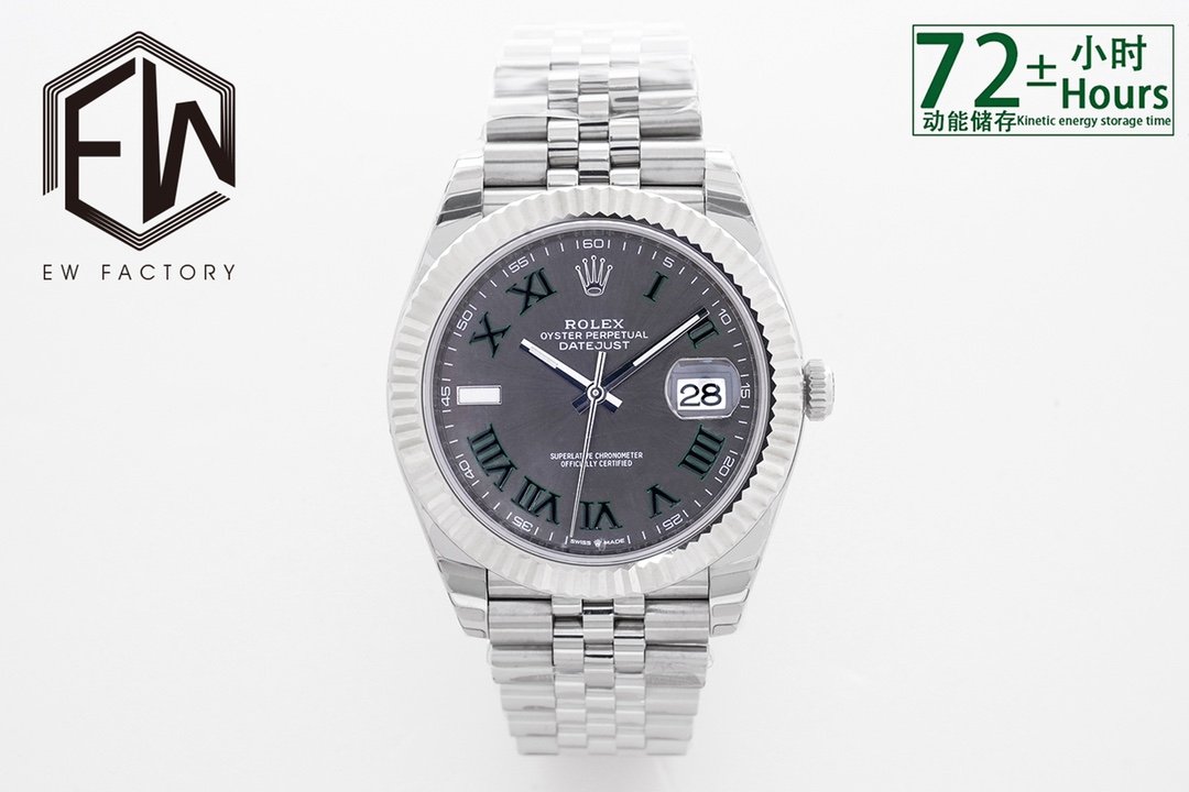DateJust2 41mm Jub SS/SS Grey/Rmn EWF A3235