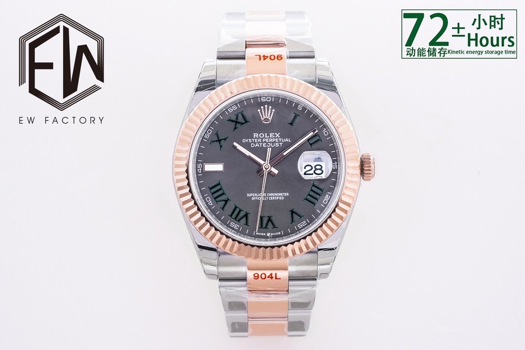 DateJust2 41mm Oys RG/SS Grey/Rmn EWF A3235
