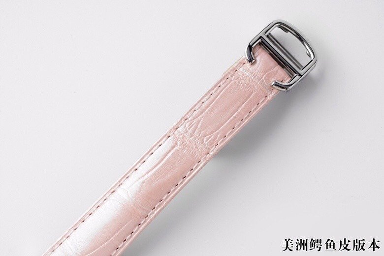 Ballon Bleu 33mm SS AF 1:1 Best Edition Pink Textured Dial on Pink Leather Strap SEIKO NH05A – Image 2