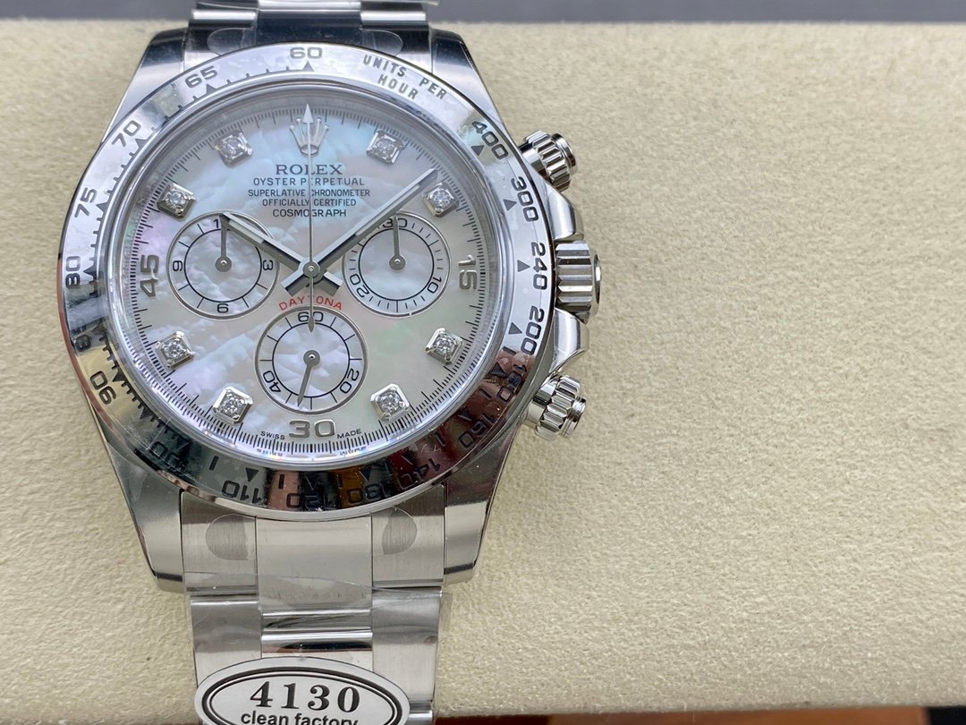 Daytona 116509 SS Clean Factory 1:1 Best Edition marble Dial on SS Oyster Bracelet A4130 – Image 2