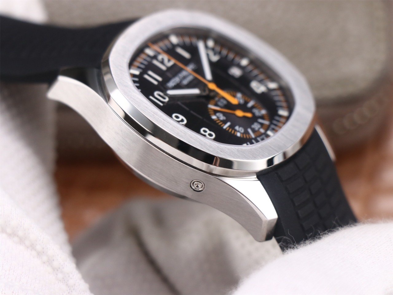 Aquanaut 5968 SS OMF Best Edition Gray Dial on Black Rubber Strap A520 – Image 2