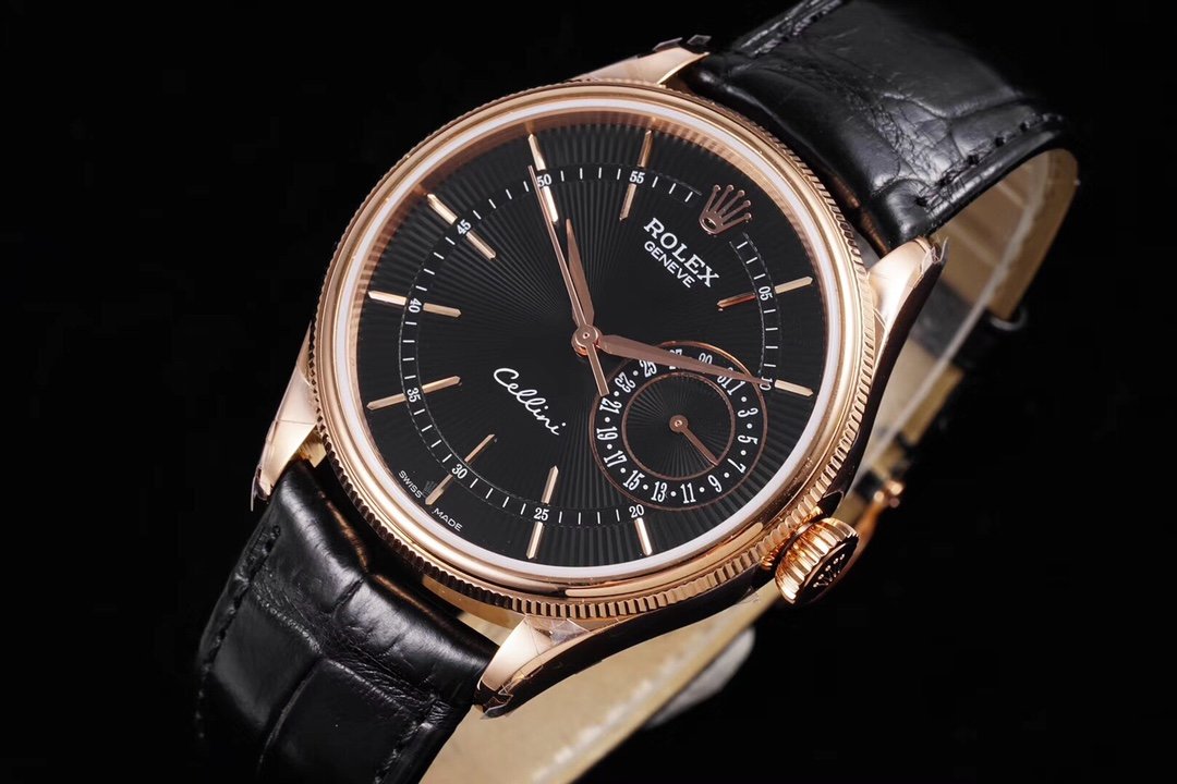 Cellini Date 50515 RG/LE Blk/Stk EWF Asia 3165 – Image 7