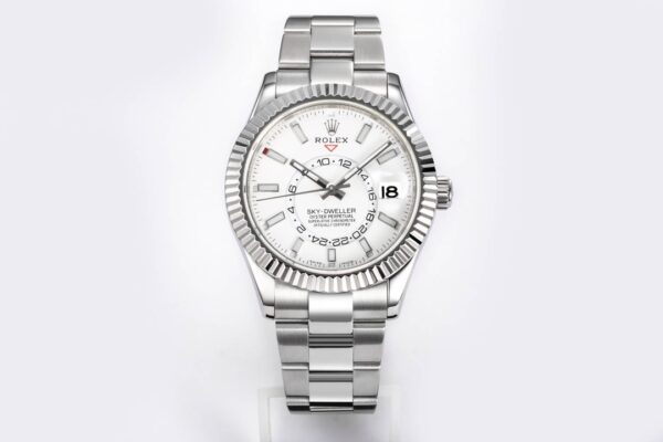 Sky-Dweller 326934 904L SS ZF 1:1 Best Edition White Dial on SS Bracelet A2824