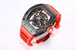 RM055 NTPT KVF Best Edition Skeleton Dial Black on Red Rubber Strap MIYOTA8215 V3 - Image 6