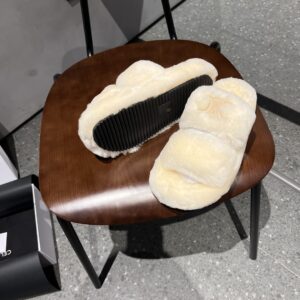 Celine Arc de Triomphe furry slippers - Image 2