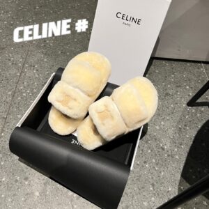 Celine Arc de Triomphe furry slippers - Image 3