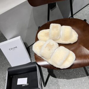 Celine Arc de Triomphe furry slippers - Image 8