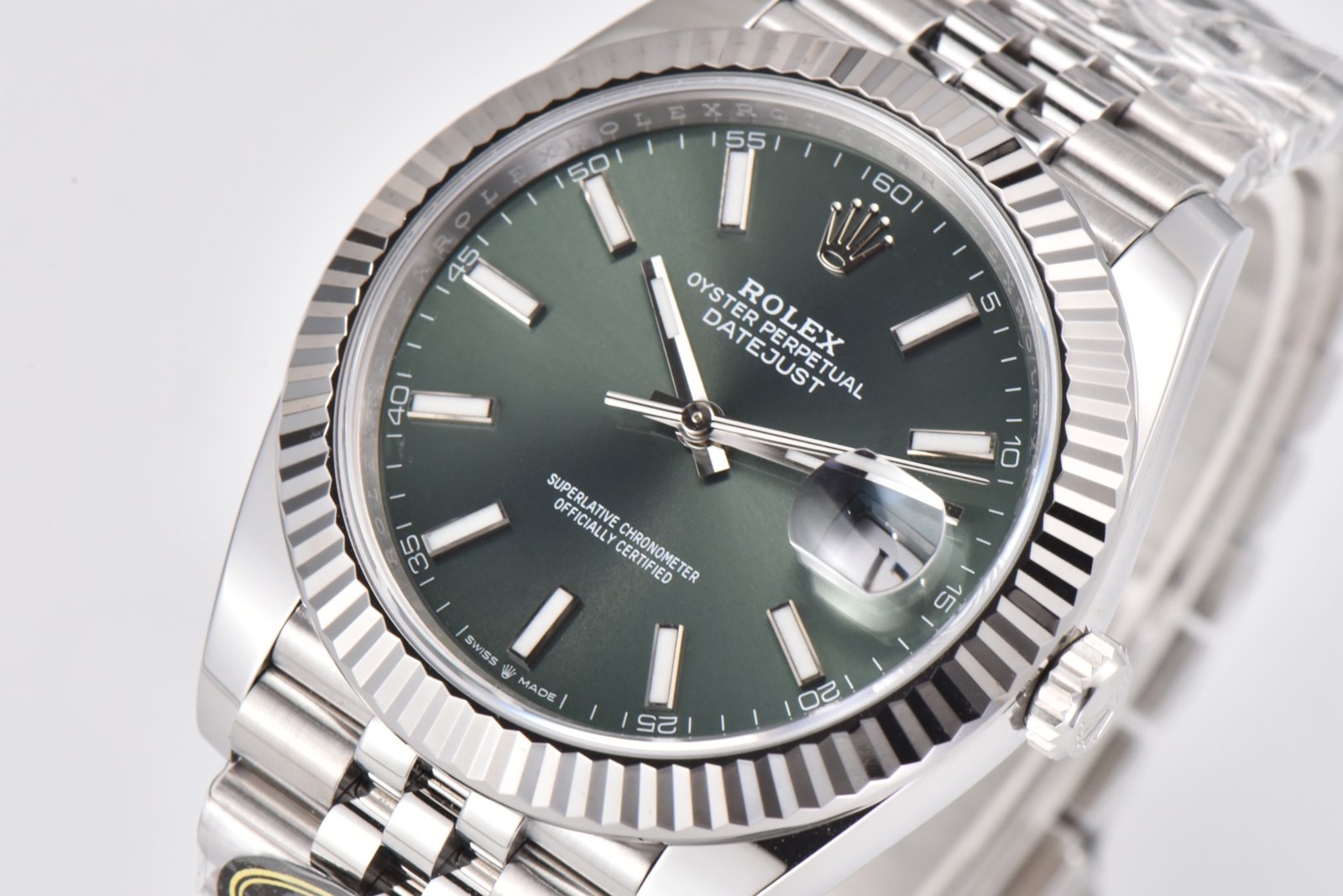 DateJust 126334 904L SS Clean Factory Best Edition Green Dial on Jubilee Bracelet VR3235 – Image 2
