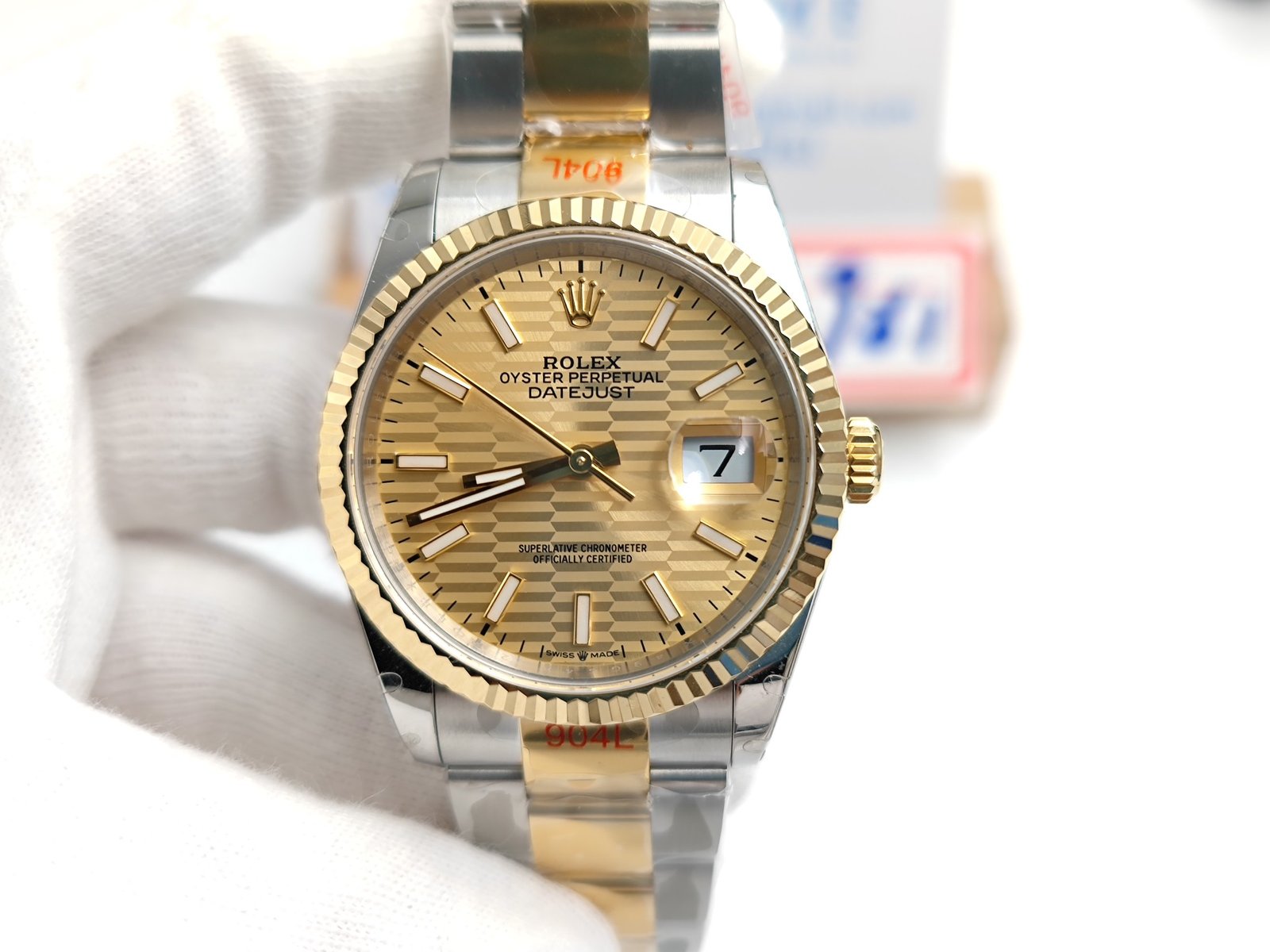 DateJust 36mm Oys Flt 904 YG/SS Gold/Stk GMF V2 VR3235