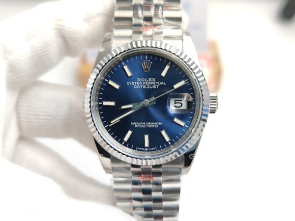 DateJust 36 SS 126234 GMF Best Edition 904L Steel Blue Dial Stick Markers on Jubilee Bracelet A2836