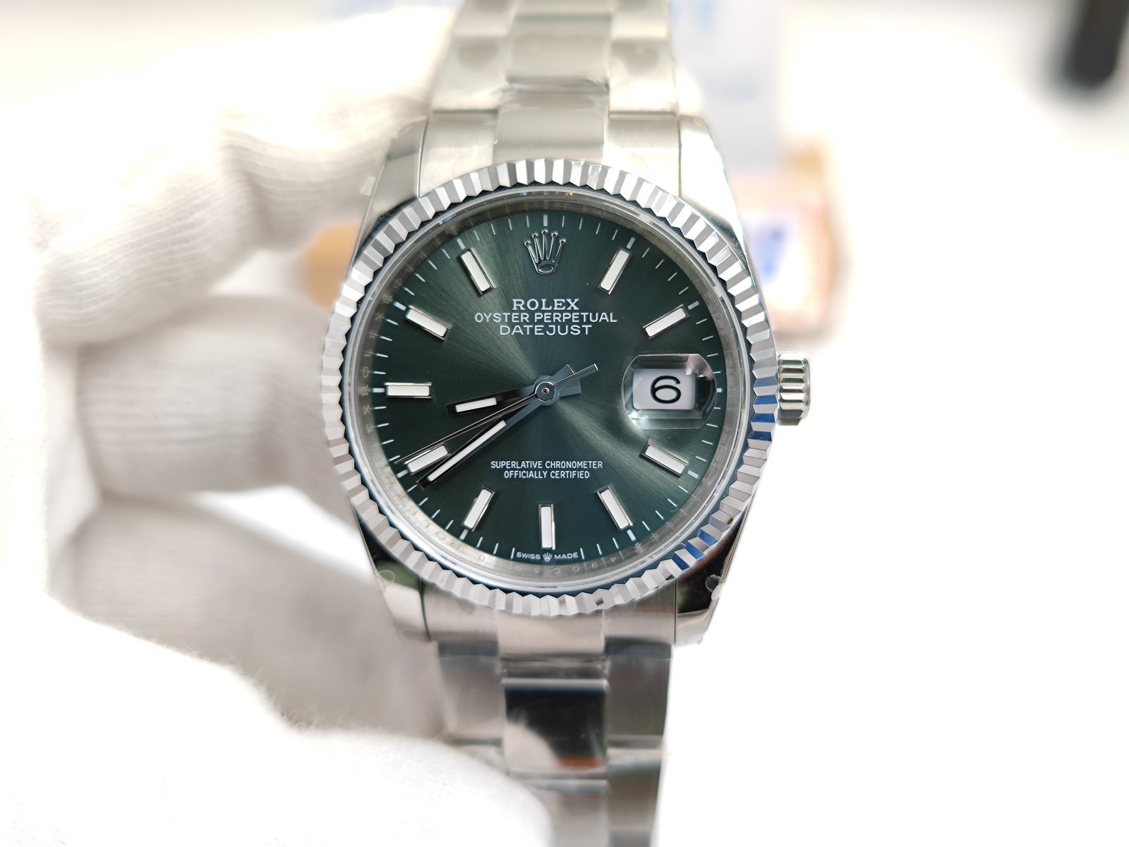 DateJust 36mm Oys Flt SS/SS Green/Stk BPF Asia 2824