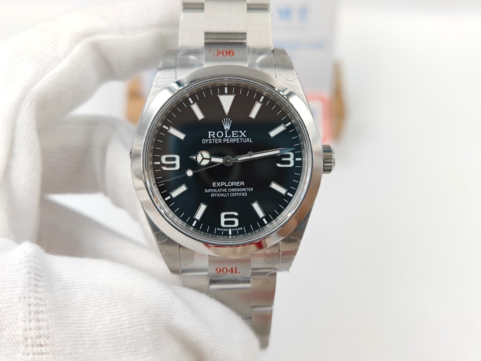 Explorer I 214270 36mm BPF 904L SS Best Edition Black Dial on SS Bracelet SA3132