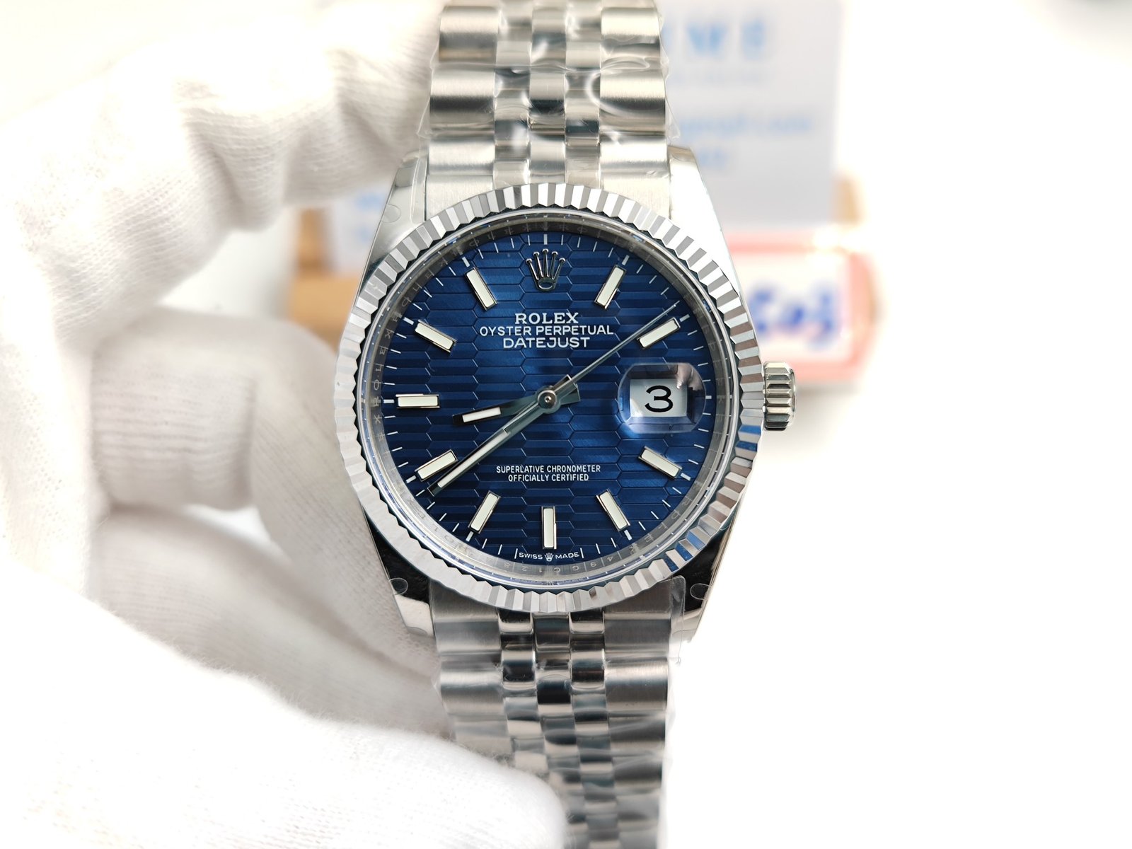 DateJust 36mm Jub Flt SS/SS Blue/Stk BPF A2824