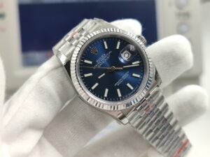 DateJust 36 SS 126234 GMF Best Edition 904L Steel Blue Dial Stick Markers on Jubilee Bracelet A2836 - Image 4