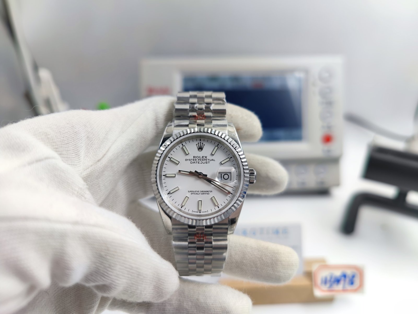 DateJust 36mm Jub Flt 904L SS/SS Wht Stk GMF A3235