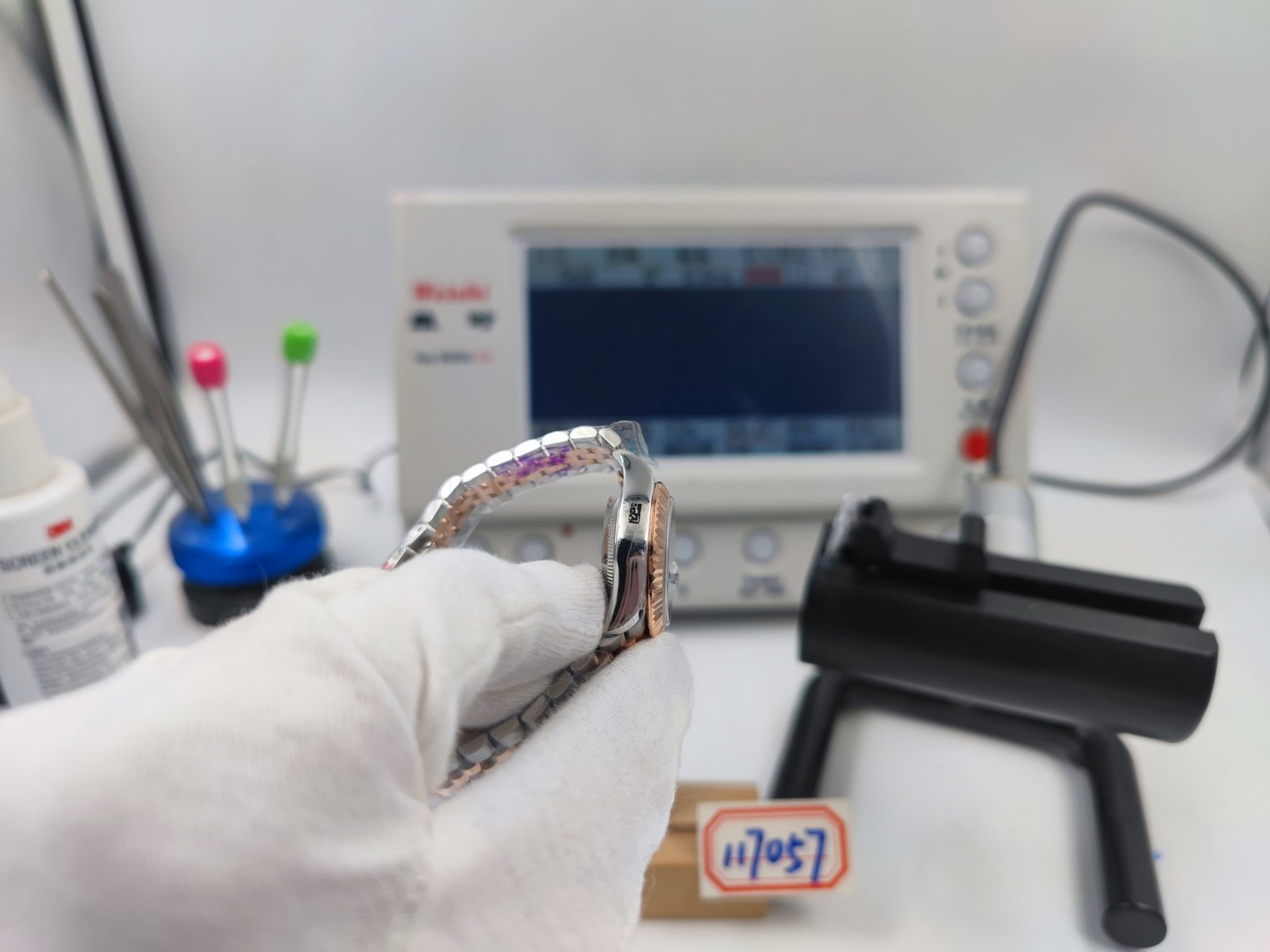 DateJust Ladies 28mm Jub Flt 904L RG/SS Grn/Dia GMF A2671 – Image 4