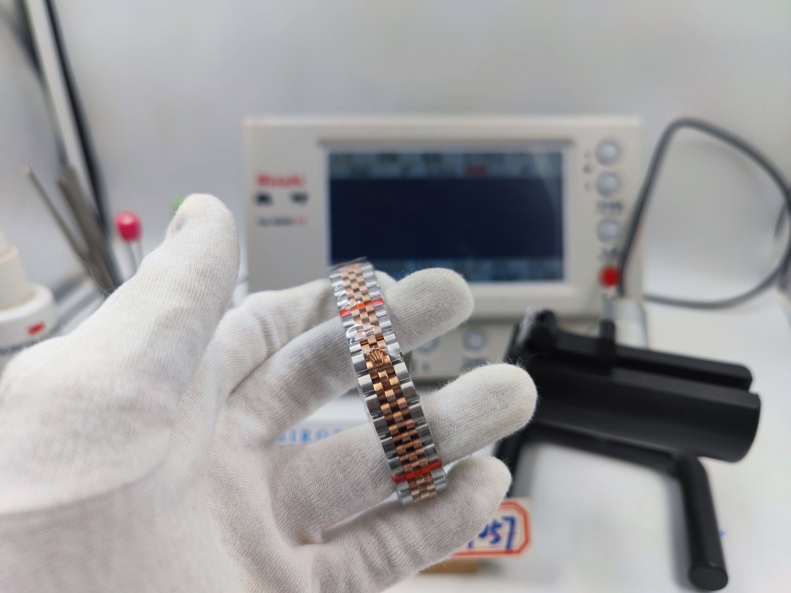 DateJust Ladies 28mm Jub Flt 904L RG/SS Grn/Dia GMF A2671 – Image 6