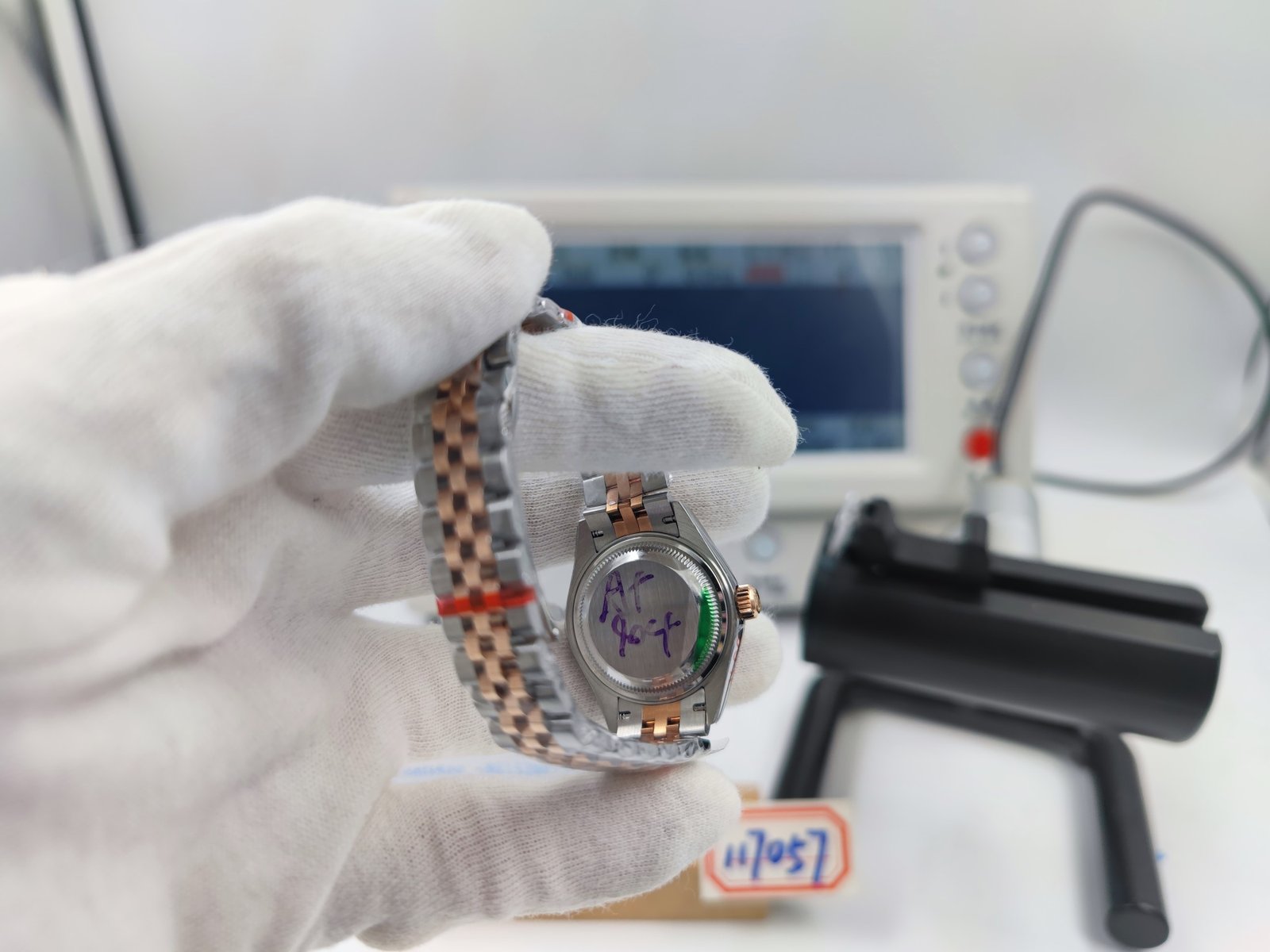 DateJust Ladies 28mm Jub Flt 904L RG/SS Grn/Dia GMF A2671 – Image 8