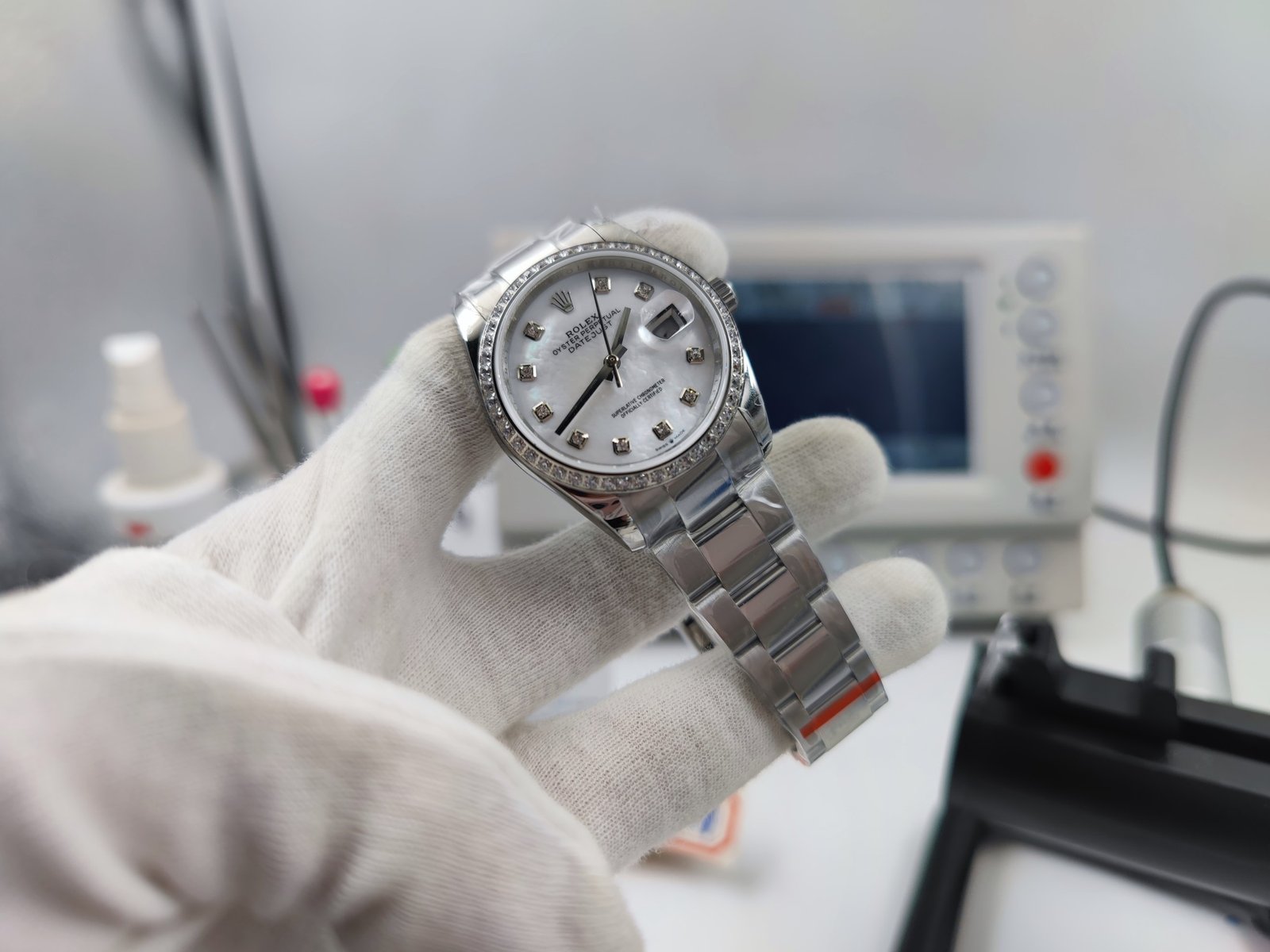 DateJust Midsize 31mm SS/SS Wht MOP Dia BPF Asia 2836 – Image 3